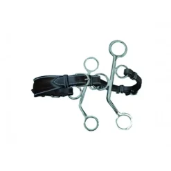 Jump'In Autres Types D’Embouchures^Hackamore Cuir Branches Courtes Noir