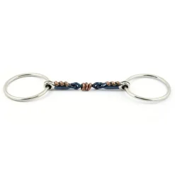 Jump'In Mors Grands Anneaux|Autres Types D’Embouchures^Mors Grand Anneaux Blue Steel et Cuivre Double Brisure