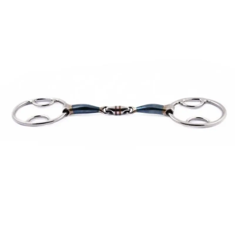 Jump'In Mors Double Brisure|Autres Types D’Embouchures^Mors Trois Effets Blue Steel Double Brisure